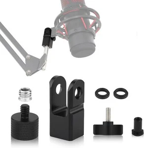 Microphone Mount Adapter for Hyperx Quadcast with 3/8" or 1/4" Screw M, black - Picture 1 of 7