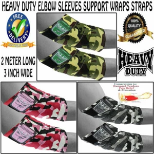ELBOW BRACE SLEEVES SUPPORT WRAPS STRAPS BODYBUILDING/Weight lifting STRAPS - Picture 1 of 10