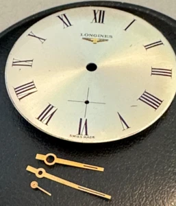 Longines 490 parti ricambio originali: quadrante silver 31.4mm; lancette gialle - Bild 1 von 6