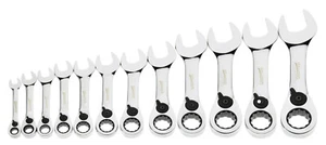 12pc Metric Reversible Ratcheting Combo Head 12pt Wrench Set 8mm-19mm Williams - Picture 1 of 1