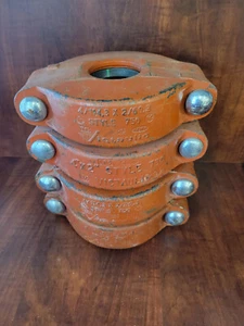 Paquete de 4 Acoplamientos Reductores Acanalados Victaulic 4" x 2" Estilo 750 Pintados Naranja VIC - Imagen 1 de 3