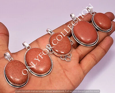 Brillante piedra preciosa de oro 925 enchapada en plata de ley colgante hecho a mano joyería Foto 1 de 3