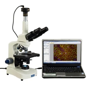 OMAX 40X-2500X Microscopio Trinocular Aceite Campo Oscuro LED Seidentopf + Cámara de 3 MP - Imagen 1 de 8