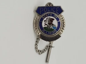 State of Illinois Vintage Tie Tack Lapel Pin Police Department - Picture 1 of 2