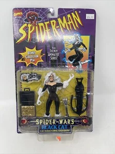 Marvel Spiderman Animationsserie: Schwarze Katze Actionfigur 1996 Spielzeug Geschäft Vintage - Bild 1 von 5