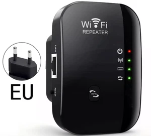 WiFi Repeater Wireless Range Extender Booster Router N 802.11 AP 300Mbps EU PLUG - Picture 1 of 5