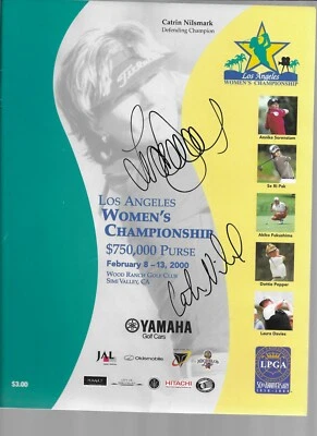 L..A. TORNEO DE GOLF CAMPEONATO FEMENINO 2000 CON 2 CUBIERTAS AUTOGRAFIADAS Foto 1 de 2