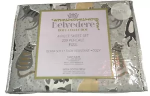 Belvedere 4PC CATS 🐈 DESIGN Super Soft SHEET SET Sizes FULL~QUEEN Or KING NWT - Picture 1 of 12
