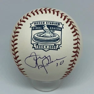 Tony LaRussa signed Rawlings Busch Stadium Baseball JSA Cardinals Logo HOF A445 - Picture 1 of 3