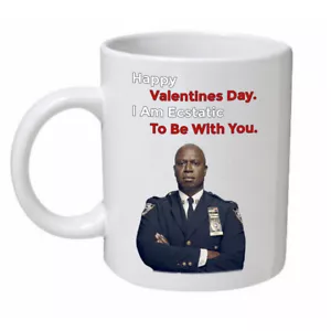 Brooklyn Nueve-Nueve San Valentín Regalo Divertida Taza de Cerámica Capitán Holt - Imagen 1 de 2