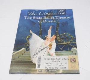 Russian Ballet Program Cinderella Signed by Svetlana Noskova w Theater Ticket - Picture 1 of 7