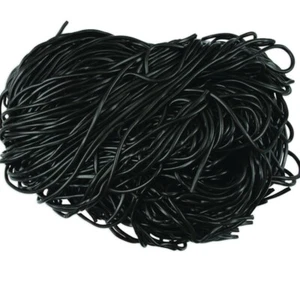 Shoestring Black Licorice Laces, 2 lbs. ~ YANKEETRADERS® ~ FREE SHIPPING - Picture 1 of 2