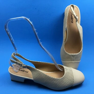 Zapatos de salón para mujer 10 Trotters anchos Dea con cordones diamante hueso T7001-128 Foto 1 de 4