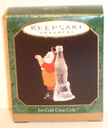 1997 Keepsake Ice-Cold Coca-Cola Miniature Santa & Bottle Ornament Hallmark MIB