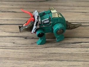 Dinobot tricératops vert dinosaure 1984 Takara G1 SLAG transformateur - Imagen 1 de 13