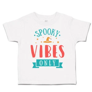 Halloween Toddler T-Shirt Spooky Vibes Only Cotton Casper Boy & Girl Clothes - Picture 1 of 21