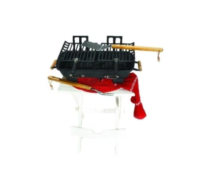 Marsh Allen 30052 Cast Iron Hibachi 10 by 18-Inch Charcoal Grill - Image 1 of 2