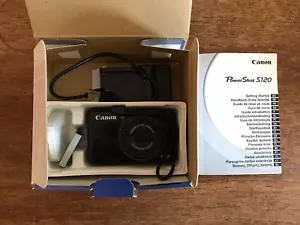 Canon PowerShot S120 Digital Camera 12.1MP BOXED + 16GB SD + charger + 2 BATTERI - Picture 1 of 8