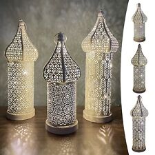 Stunning Iron Hollow Carving Moroccan Lantern LED Lamp for Wedding Party