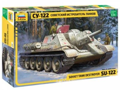 1:35 Zvezda Su-122 Soviet Self Propelled Gun Wwii Kit ZS3691 Modellino - Immagine 1 di 2