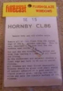 FlushGlaze Fenster SE-15 Hornby Klasse 86 Diesel Spurweite OO - Bild 1 von 1