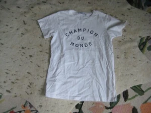 FRENCH DISORDER BORDEAUX WHITE SOFT SHIRT CHAMPION DU MONDE KIDS 9/10 - Picture 1 of 3