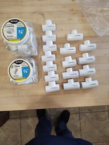 Lot DURA / CHARLOTTE 1in & 3/4in SCH 40 PVC Fittings - Couplings Tees & Elbows - Picture 1 of 4
