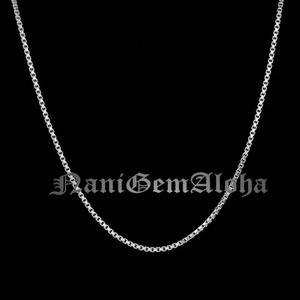 Hawaiian Jewelry 925 Sterling Silver Box Chain 1mm - Picture 1 of 2