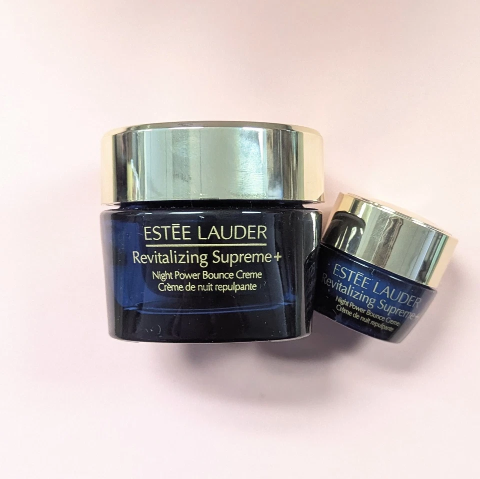 Crema revitalizante Estee Lauder Supreme + Night Power Bounce 1,0 oz + 0,24 oz nueva sin caja Foto 1 de 3