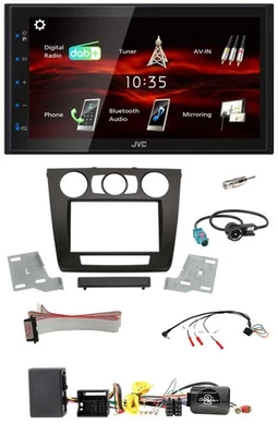 JVC USB Bluetooth Lenkrad DAB 2DIN Autoradio für BMW 1er Aktiv man. Klima E87/E8 - Bild 1 von 4