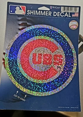Chicago Cubs Officially Licensed 5 X 7 MLB Shimmer Decal By WinCraft! - Image 1 of 2