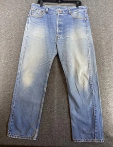 Jeans Levis 501 desgastados pierna recta botón mosca 100 % algodón para hombre talla 38x33 - Imagen 1 de 15