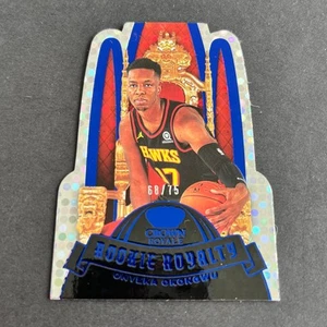 2020-21 Panini Crown Royale Rookie Royalty Blue Onyeka Okongwu /75 Hawks - Picture 1 of 2