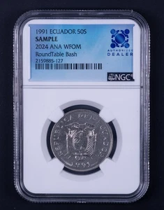 Mesa redonda Bach RB127 1991 Ecuador 50S muestra NGC 2024 ANA WFOM - Imagen 1 de 2
