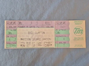 October 10-10-94 1994 ERIC CLAPTON Ticket Stub Madison Square Garden MSG - Picture 1 of 2