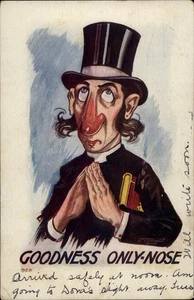 Goodness Only Nose Vintage Postkarte, Boston MA 1907, Humorvolle Kunst - Bild 1 von 2