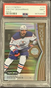 2023 Upper Deck Synergy Rookie #115 Vincent Desharnais Gold Rc /25 PSA 9 - Picture 1 of 2