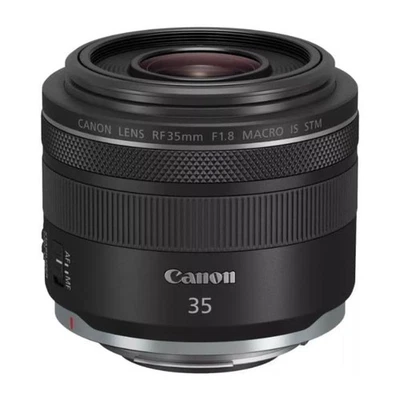 Canon RF35mm F1.8 MACRO IS STM Prime Lens (RF Mount) with Original Lens Care Kit - Image 1 of 2
