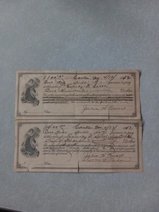 Billet Promesse de payer 1912 100 $ et 400 $ rare ancien billet papier prêt 17/04/1912 - Photo 1/4
