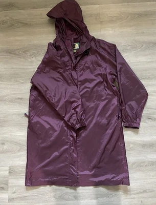 Cabelas Mujer Púrpura Impermeable con Capucha Chaqueta Ligera Impermeable XL Foto 1 de 4