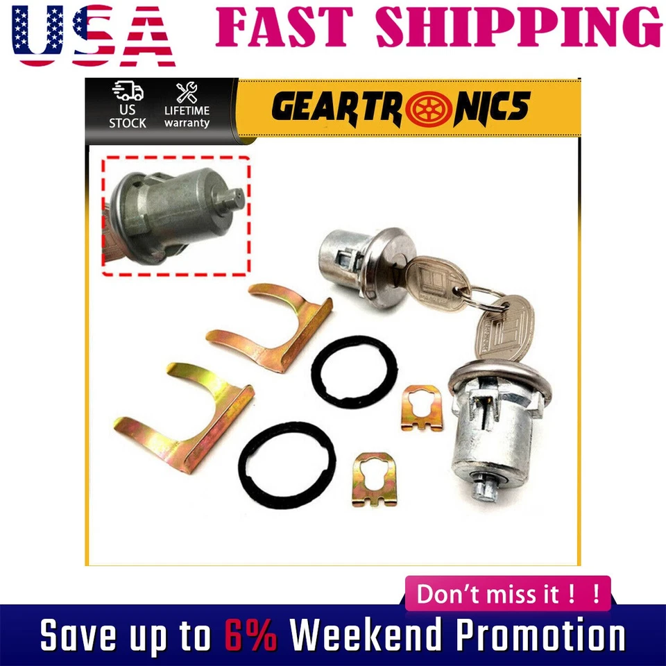 Set of 2 Door Lock Cylinder Set For Chevy Chevrolet GMC Truck SUV Oldsmobile US - Изображение 1 из 4