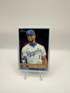 2025 Topps Heritage Chrome #415 MJ Melendez Kansas City Royal SP - Picture 1 of 2