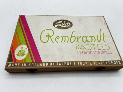Talens Rembrandt Pasteles 48 Colores Pasteles Suave Caja Madera Hecho en Holanda Foto 1 de 4