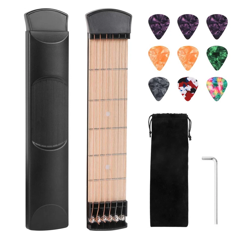 Pocket Guitar Practice Neck 6 Fret Portable Guitar Chord Practice Tool