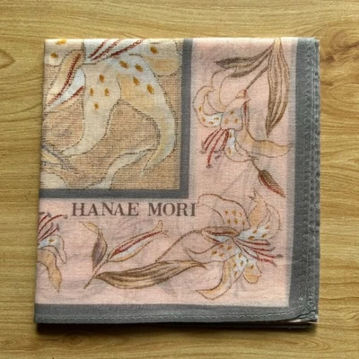 HANDKERCHIEF JAPAN ART FLORAL PLAIN WOMEN'S POCKET SQUARE COTTON 17" B1087 - Image 1 of 3