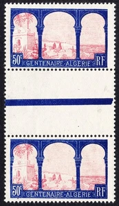 REF 263-300-N°:263- centenaire de l'Algérie " OENTENAIRE " tenant à normal - Picture 1 of 2