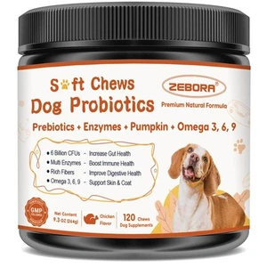 Probiotics for Dogs, Dog Probiotics for Digestive Health, Plus Pumpkin and Fi... - Picture 1 of 9