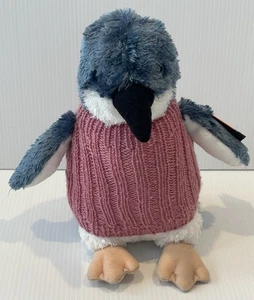 Minkplush - "Mawson" Fairy Penguin with Pink Jumper Plush Soft Toy 33cm - 2019 - Picture 1 of 8