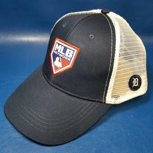MLB Network Detroit Tigers Adjustable Trucker Hat Black Mesh Baseball Cap Embroi - Picture 1 of 8