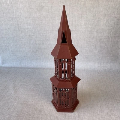 "Linterna roja gótica de metal vidrio Navidad 16""" Foto 1 de 4